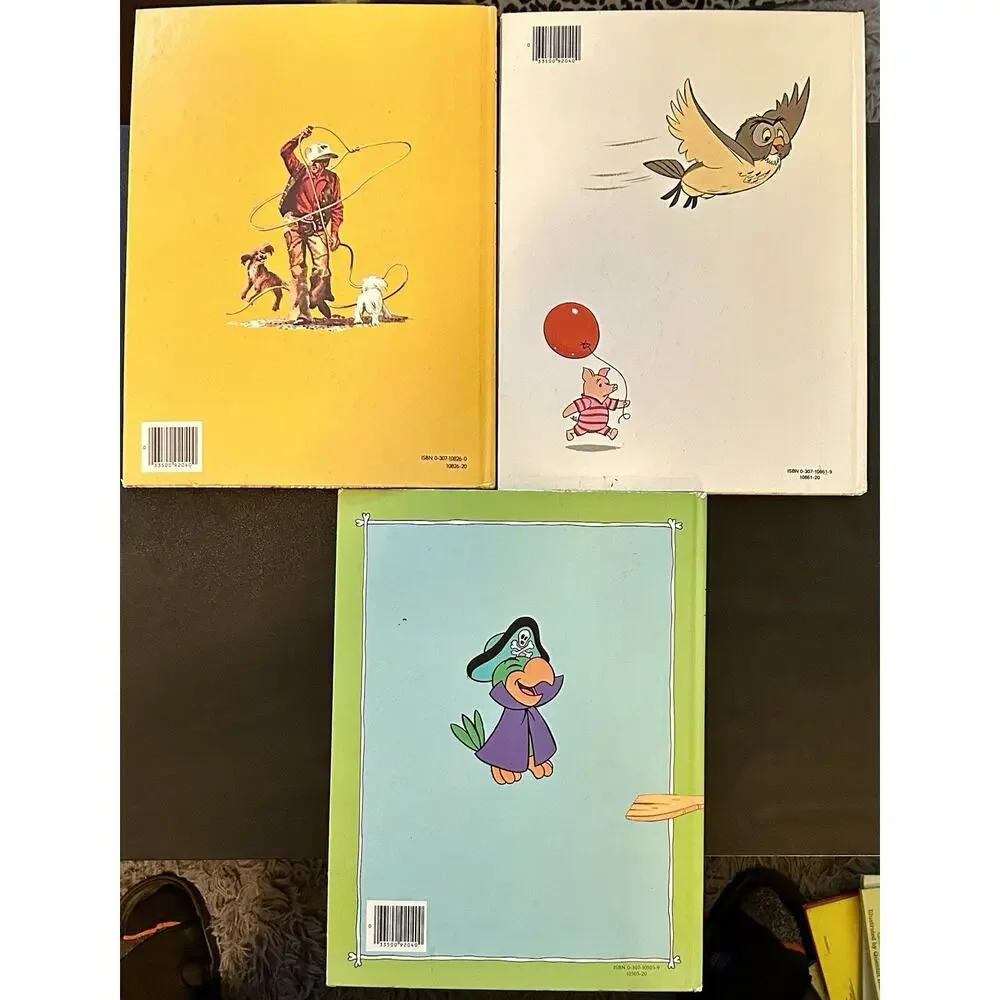 Vintage Kids Golden 3 Book Lot- Benji, Winnie Pooh, Woodie Woodpecker